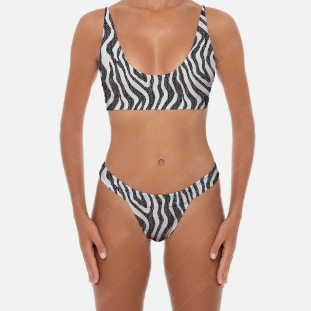 Sincerely Jules 2pc zebra print bikini set